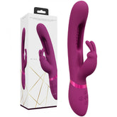 Vive Mika – USB Rechargeable Flapping Shaft Rabbit Vibrator Pink VIBRATORS-RABBIT